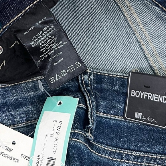 NWT Kut From the Kloth Catherine Distressed Boyfriend Jeans - Picture 5 of 8
